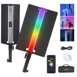 NEEWER RGB2 LED Tube Light Stick With Metal Barndoor