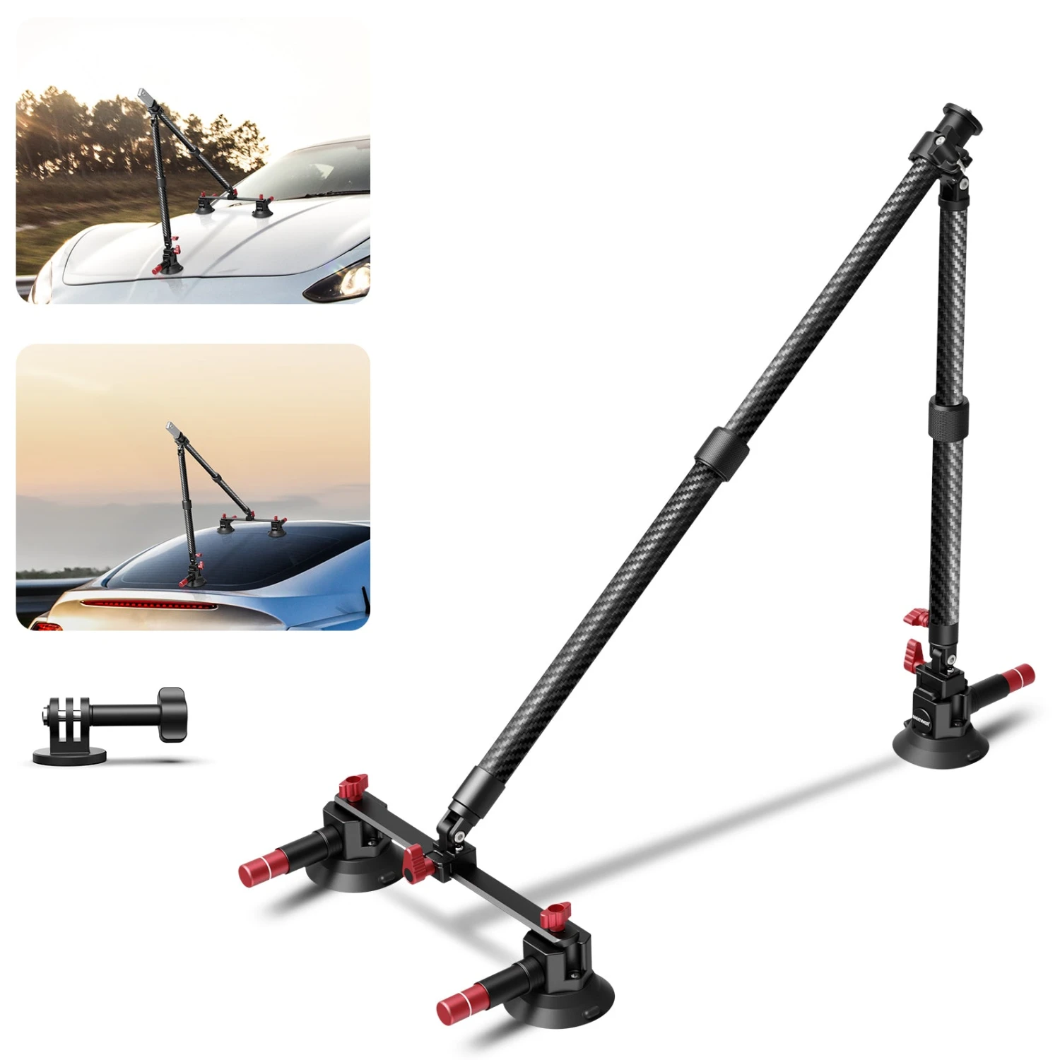 NEEWER CA136 Triple Suction Cup Extension Pole Car Mount Kit 1 NEEWER CA136 Triple Suction Cup Extension Pole Car Mount Kit