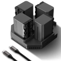 NEEWER NW-F4+NW-F970 7800mAh Replacement Batteries & 4 Channel Fast Charger