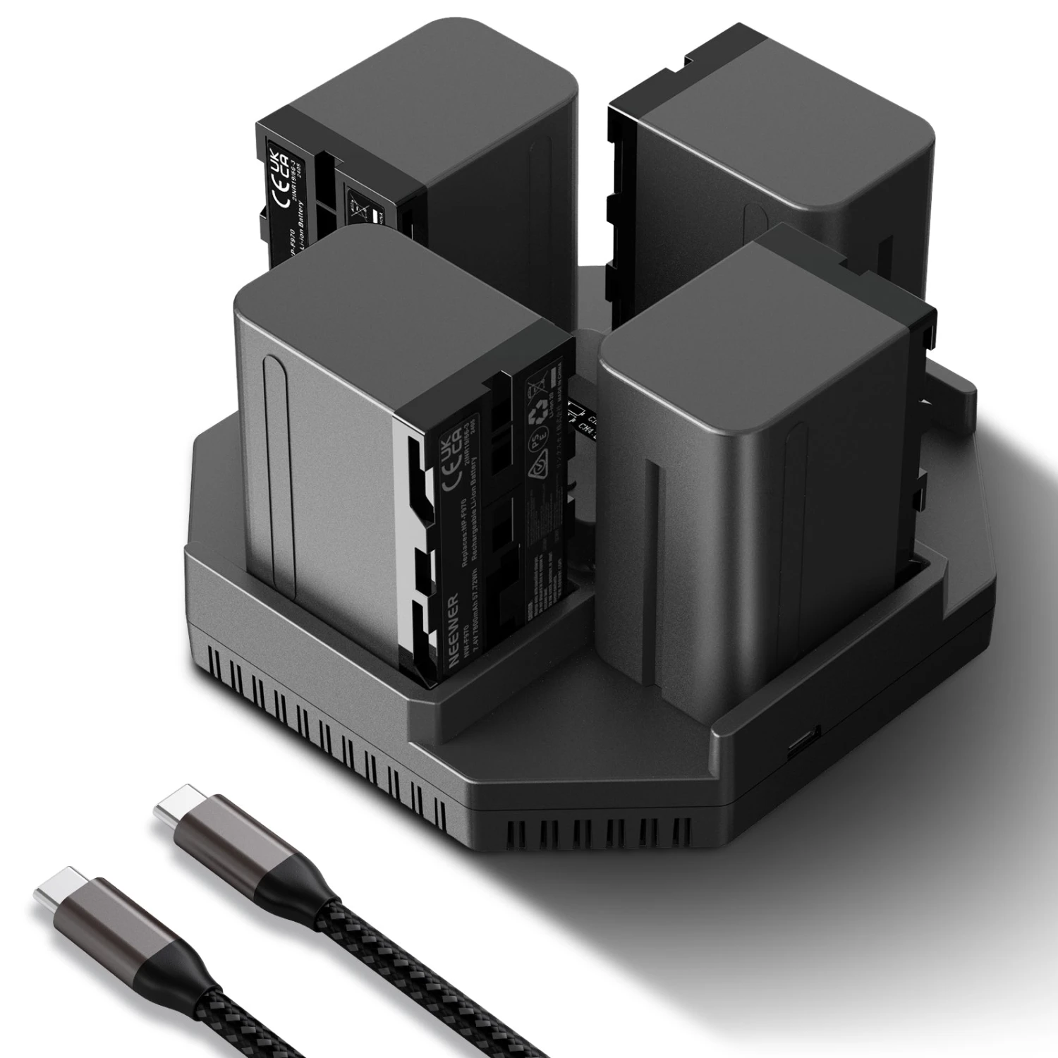 NEEWER NW-F4+NW-F970 7800mAh Replacement Batteries & 4 Channel Fast Charger 1 NEEWER NW-F4+NW-F970 7800mAh Replacement Batteries & 4 Channel Fast Charger