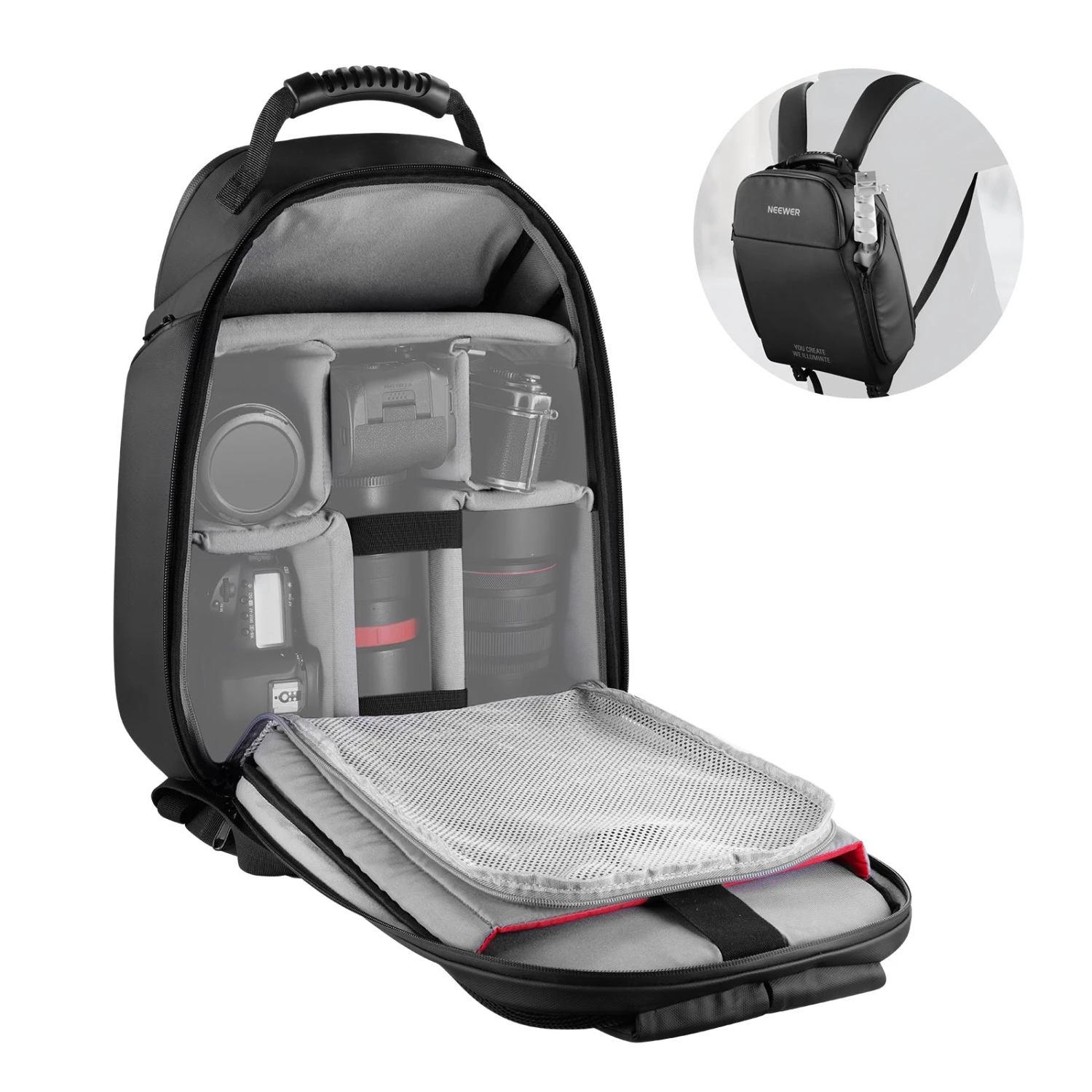 NEEWER BASICS PB26 17.3"x10.6"x7.5" Camera Backpack 1 NEEWER BASICS PB26 17.3"x10.6"x7.5" Camera Backpack