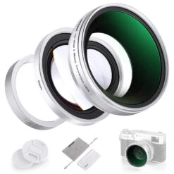 NEEWER LS-47 49mm 0.75x Wide Angle&1.4x Macro Additional Lens For Fujifilm X100 Series Cameras