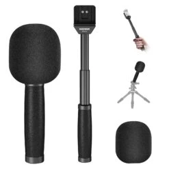NEEWER MS005 13"/33cm Telescopic Lavalier Microphone Handheld