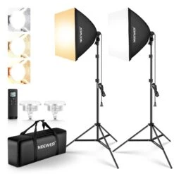 NEEWER NK103 2 Pack 24"X24"/60x60cm Softbox Lighting Kit