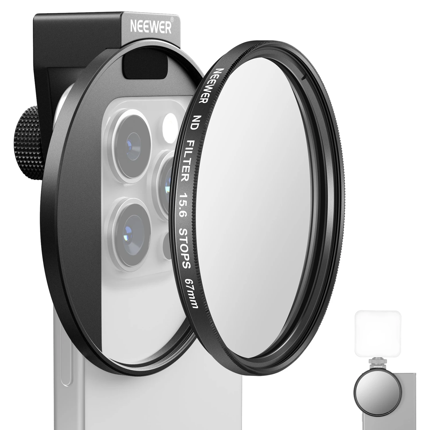NEEWER FL-45 Clip On 67mm ND Phone Filter Kit 2 NEEWER FL-45 Clip On 67mm ND Phone Filter Kit - Image 2