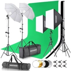 NEEWER NK102 2.6x3M/8.5x10ft Photography Lighting Kit With Light Reflector
