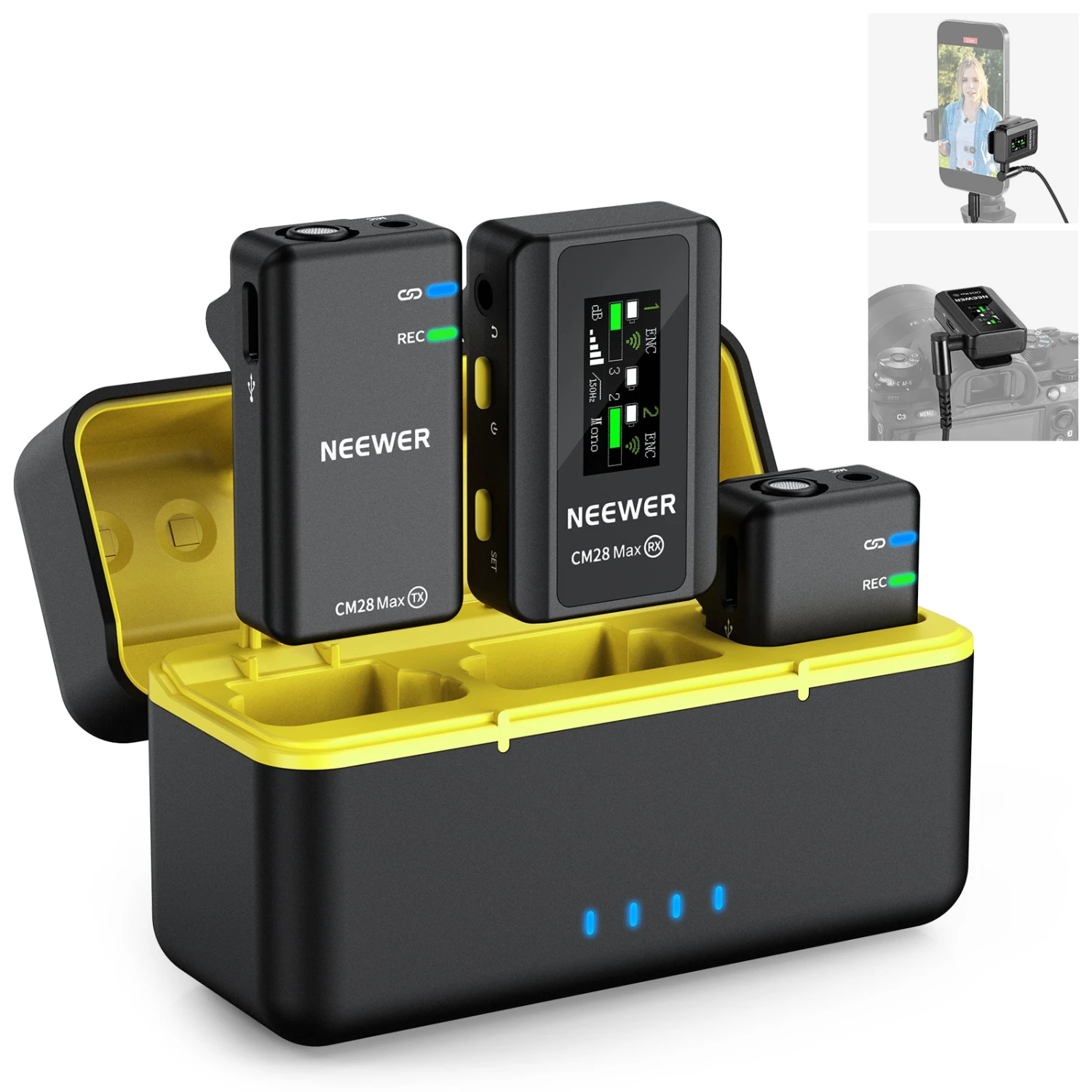 NEEWER CM28 Max Wireless Lavalier Lapel Microphone System 1 NEEWER CM28 Max Wireless Lavalier Lapel Microphone System