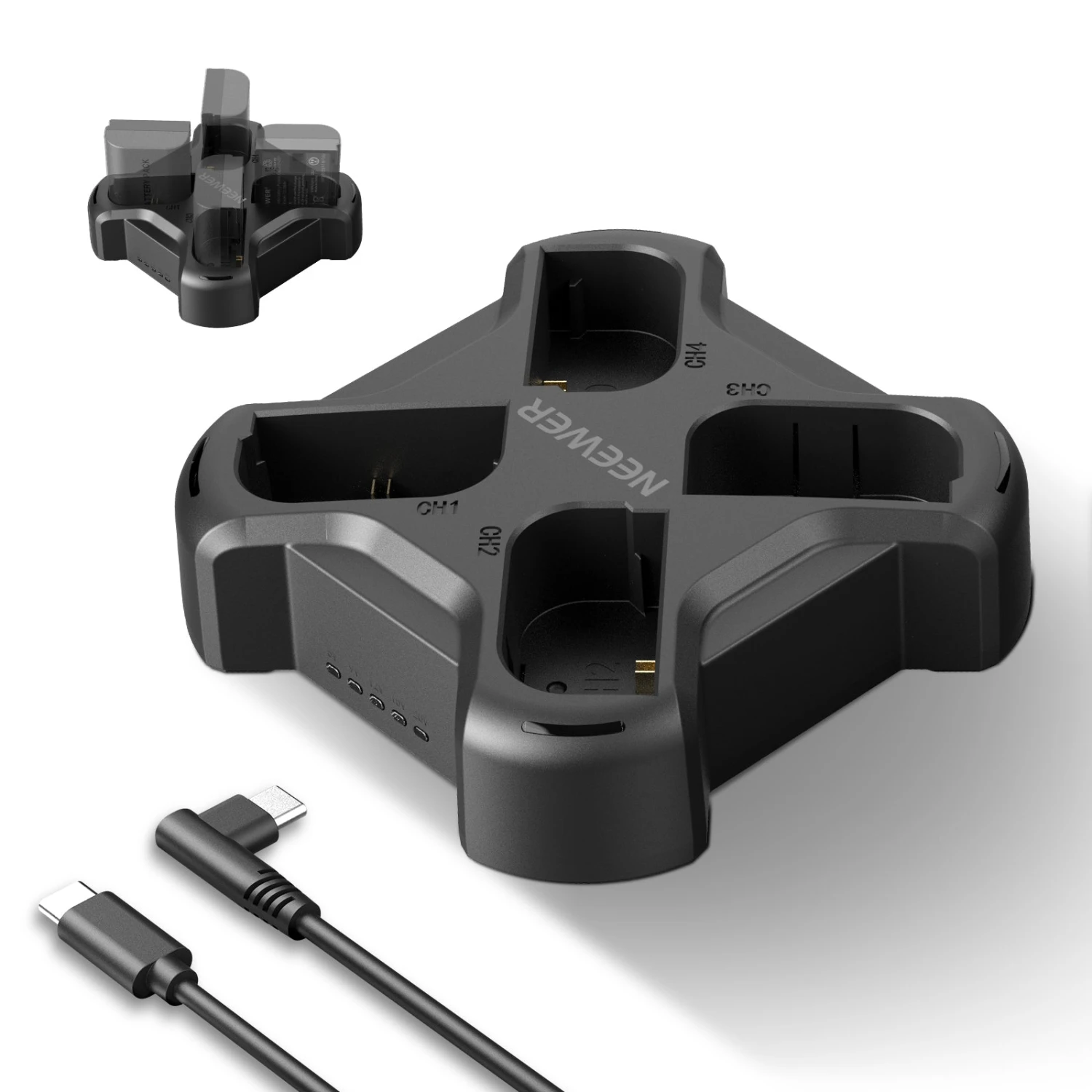 NEEWER NW-P4 LP-E6 Battery Charger With PD 45W Fast Charging 1 NEEWER NW-P4 LP-E6 Battery Charger With PD 45W Fast Charging