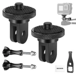 NEEWER GP-81 Action Camera Tripod Mount Adapter With 1/4" Screw Aluminum Alloy