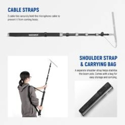 NEEWER Upgraded 9.8ft/300cm Carbon Fiber Microphone Boom Pole -Photography Equipment 21000045 4