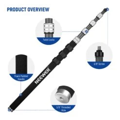 NEEWER Upgraded 9.8ft/300cm Carbon Fiber Microphone Boom Pole -Photography Equipment 21000045 5