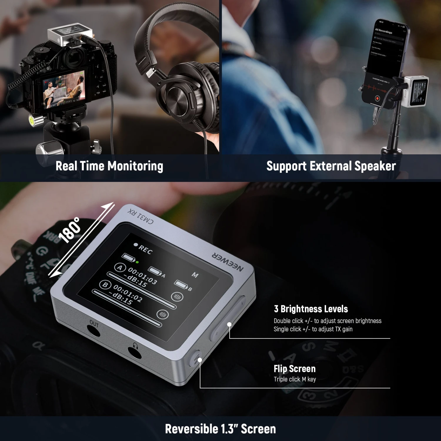 NEEWER CM31 Wireless Lavalier Microphone System For Phone/Camera 6 NEEWER CM31 Wireless Lavalier Microphone System For Phone/Camera - Image 6