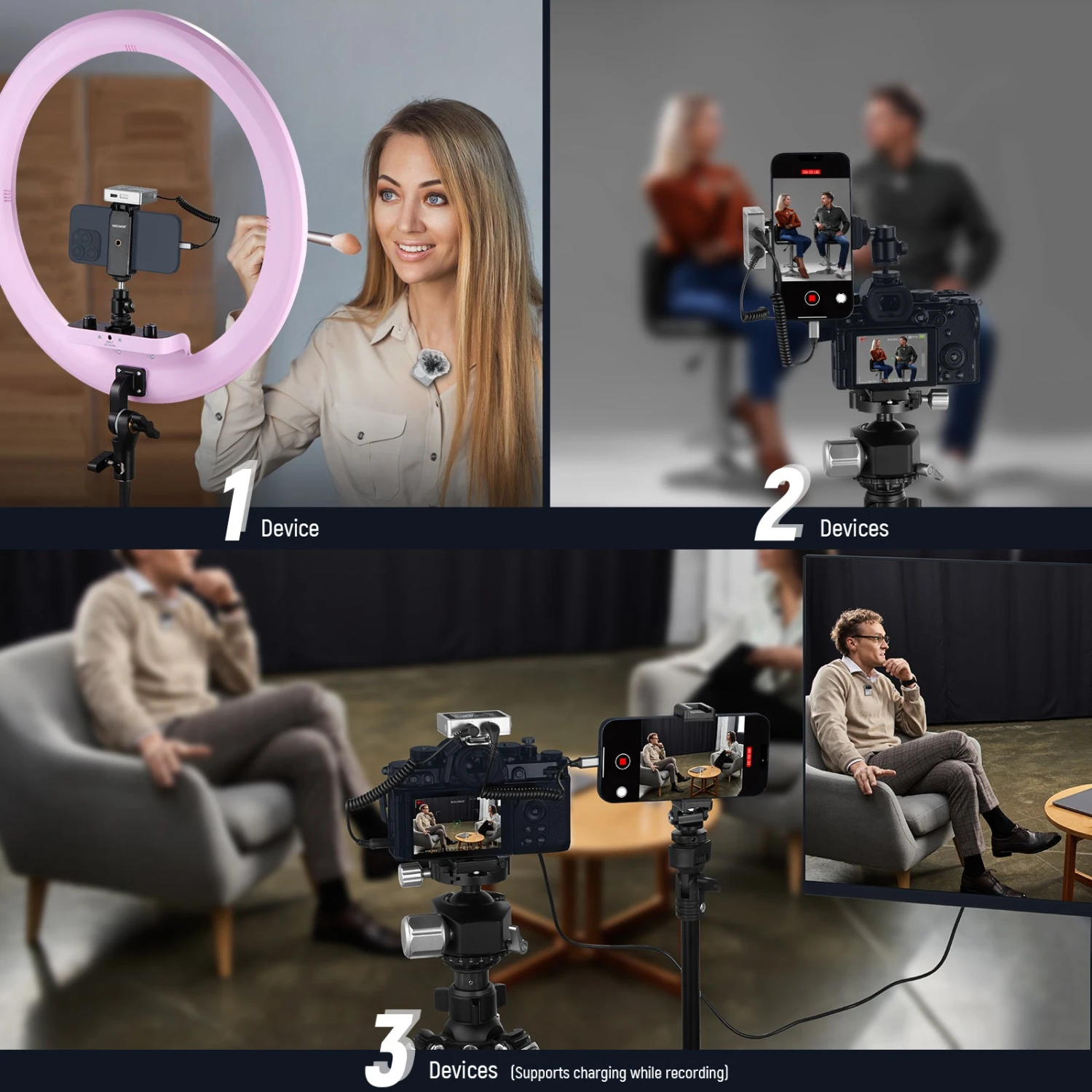 NEEWER CM31 Wireless Lavalier Microphone System For Phone/Camera 7 NEEWER CM31 Wireless Lavalier Microphone System For Phone/Camera - Image 7