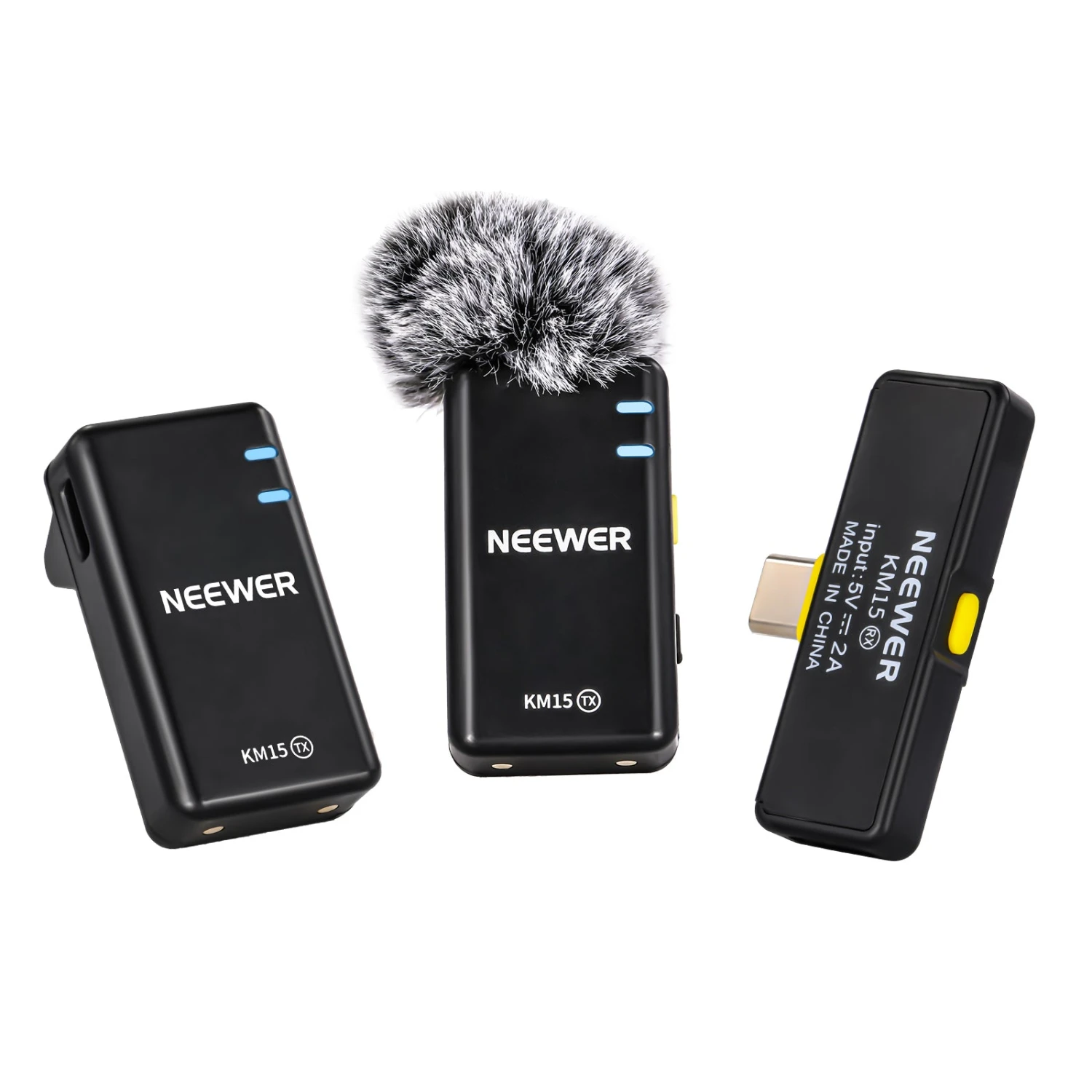NEEWER KM15 Wireless Microphone Set For Phone With Type C Interface 1 NEEWER KM15 Wireless Microphone Set For Phone With Type C Interface