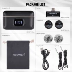 NEEWER KM18 Wireless Button Lavalier Microphone For USB C Phone PC 18 NEEWER KM18 Wireless Button Lavalier Microphone For USB C Phone PC -Photography Equipment 21000075 8