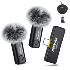 NEEWER KM23 Wireless Lavalier Microphone Kit For Phone/PC/Laptop