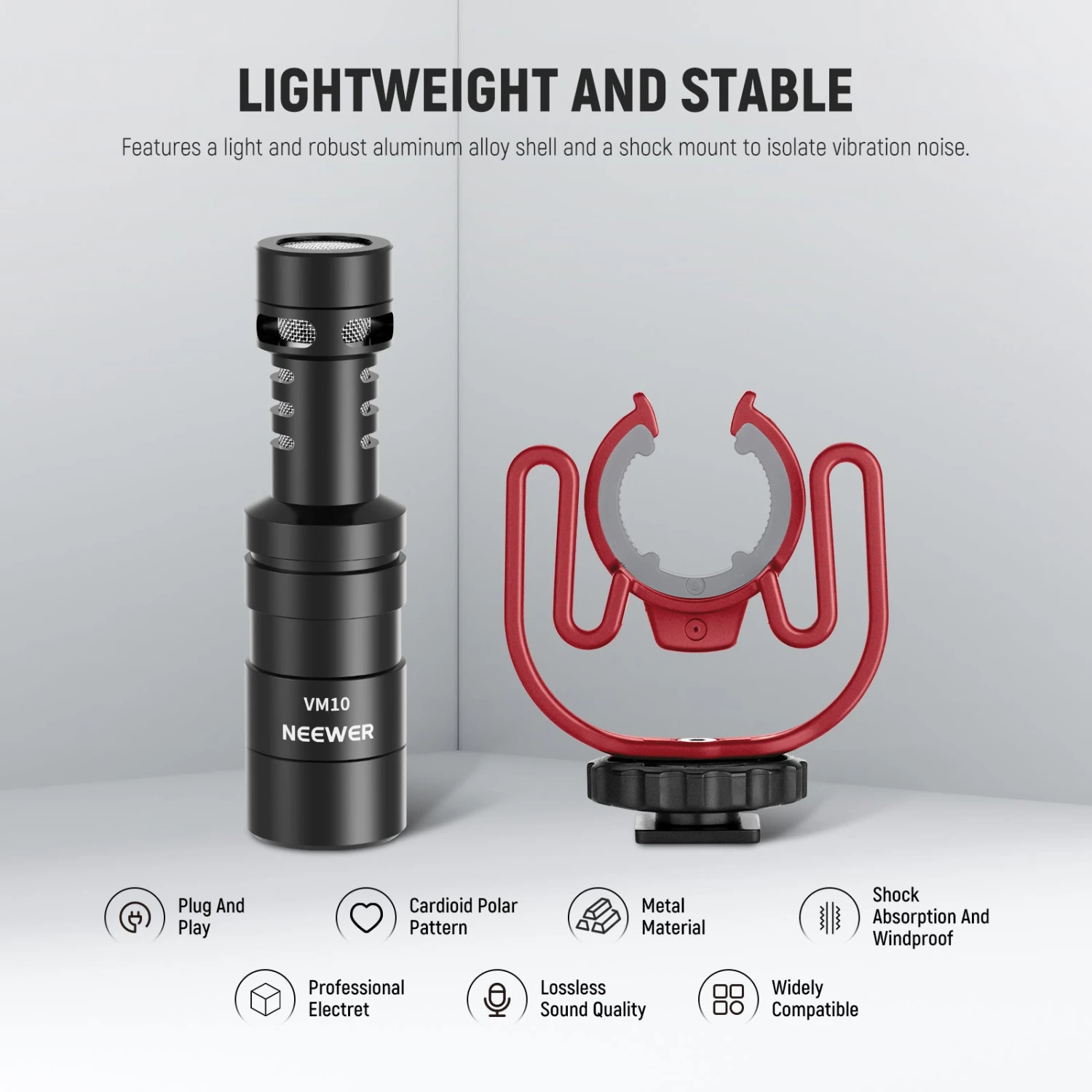 NEEWER VM10 Plug & Play Vlog Microphone 2 NEEWER VM10 Plug & Play Vlog Microphone - Image 2