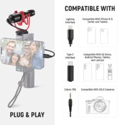NEEWER VM10 Plug & Play Vlog Microphone 13 NEEWER VM10 Plug & Play Vlog Microphone -Photography Equipment 21000124 4 abea8d7b aedf 4fef ab91 c5363e644d9d