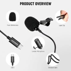 NEEWER CM6 2 Pack Lavalier USB C Omnidirectional Mic Condenser Lavalier Microphone 13 NEEWER CM6 2 Pack Lavalier USB C Omnidirectional Mic Condenser Lavalier Microphone -Photography Equipment 21000125 4