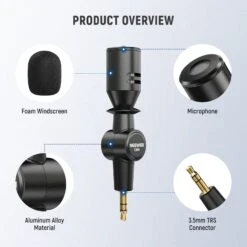 NEEWER CM4 3.5mm TRS Omnidirectional Mini Microphone -Photography Equipment 21000155 6