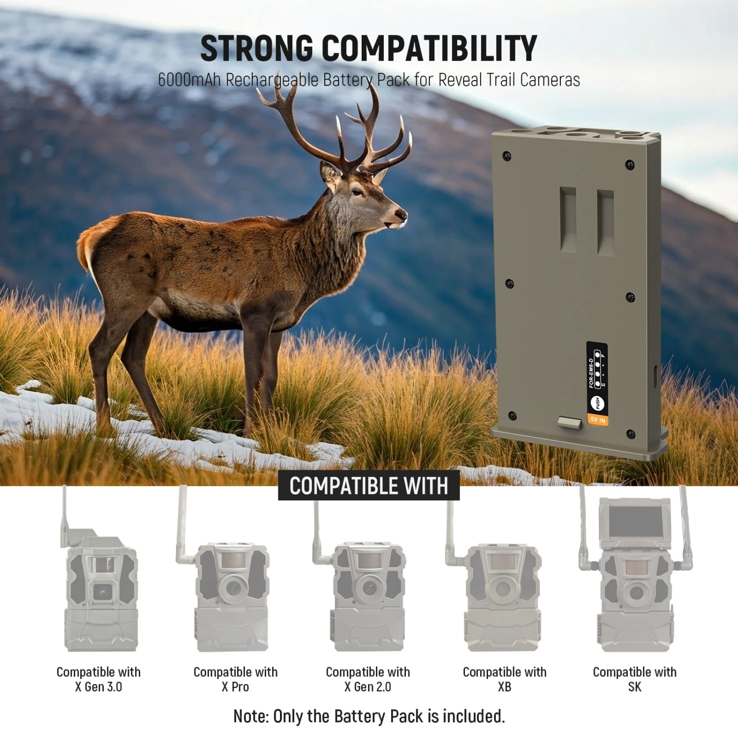 NEEWER EM6-D Hunting Camera Battery Pack For Reveal X Gen 3.0/X Pro/X Gen 2.0/SK/XB 2 NEEWER EM6-D Hunting Camera Battery Pack For Reveal X Gen 3.0/X Pro/X Gen 2.0/SK/XB - Image 2