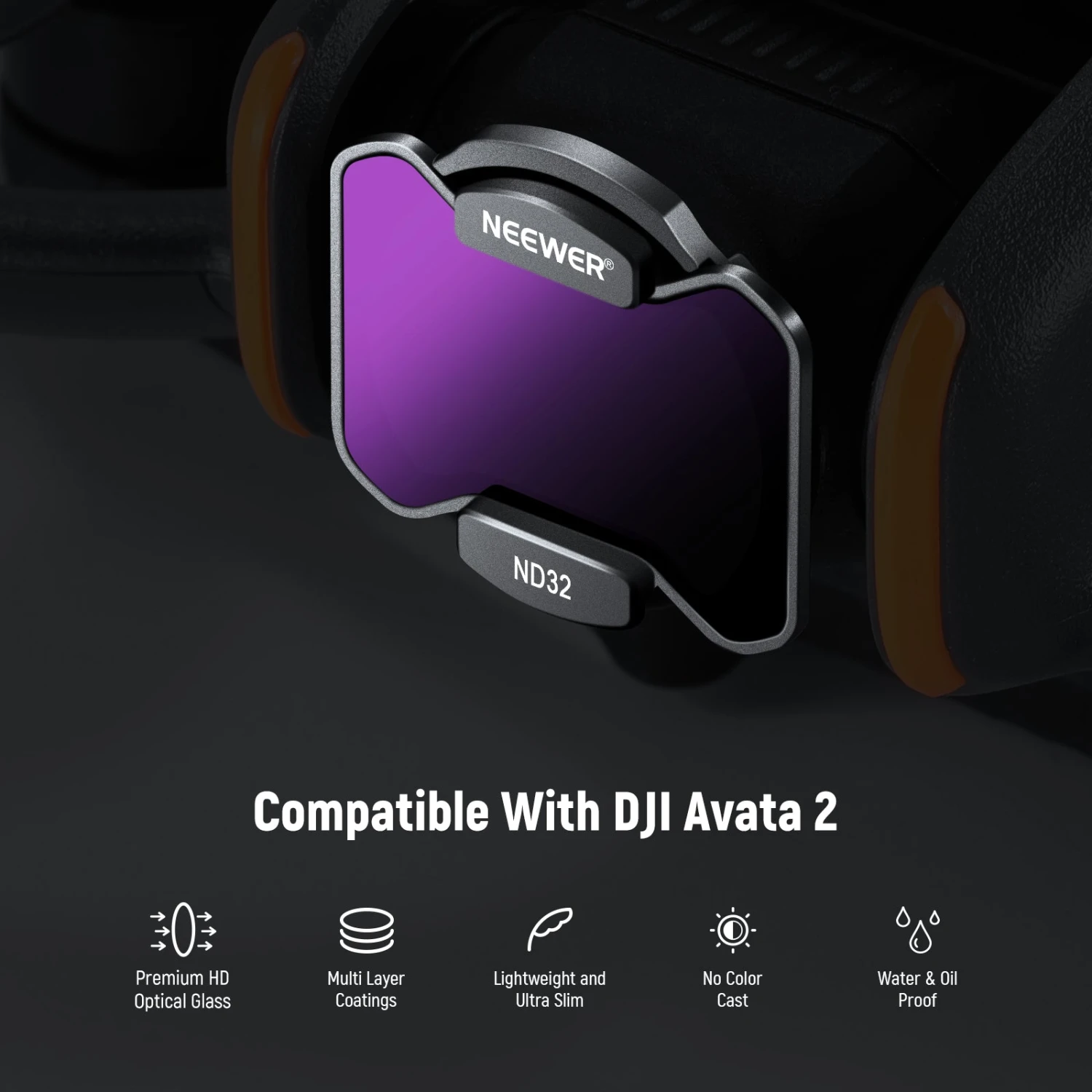 NEEWER FL-A35 4-Pack Magnetic ND Filter Set For DJI Avata 2 3 NEEWER FL-A35 4-Pack Magnetic ND Filter Set For DJI Avata 2 - Image 3