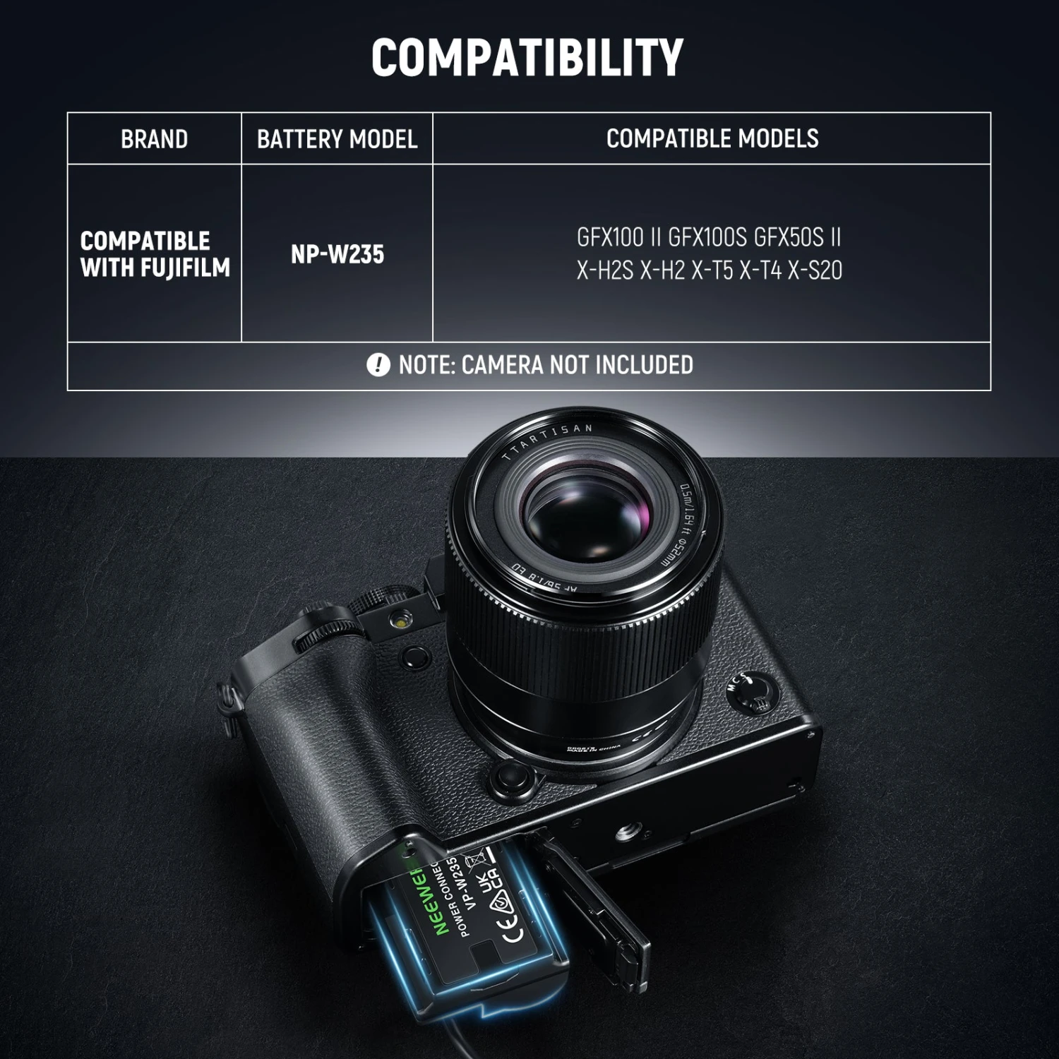 NEEWER VP-NPW235 NP-W235 To D Tap Dummy Battery 2 NEEWER VP-NPW235 NP-W235 To D Tap Dummy Battery - Image 2