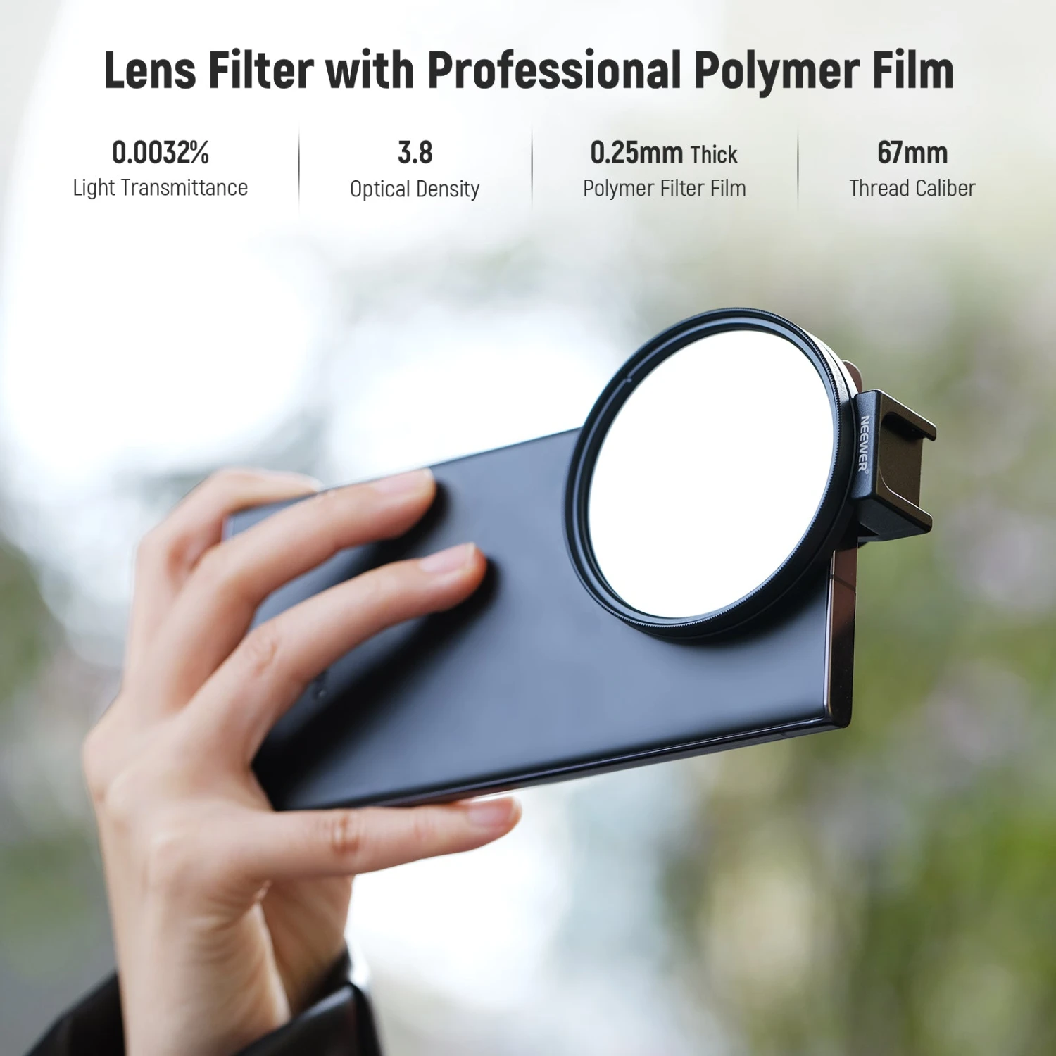 NEEWER FL-45 Clip On 67mm ND Phone Filter Kit 3 NEEWER FL-45 Clip On 67mm ND Phone Filter Kit - Image 3