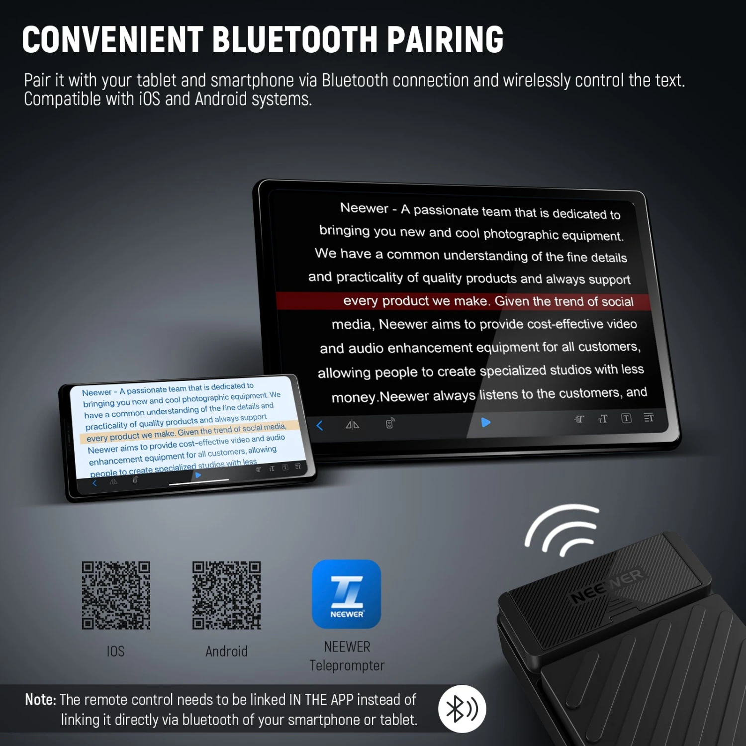 NEEWER RT112 Foot Switch For NEEWER Teleprompter App 2 NEEWER RT112 Foot Switch For NEEWER Teleprompter App - Image 2