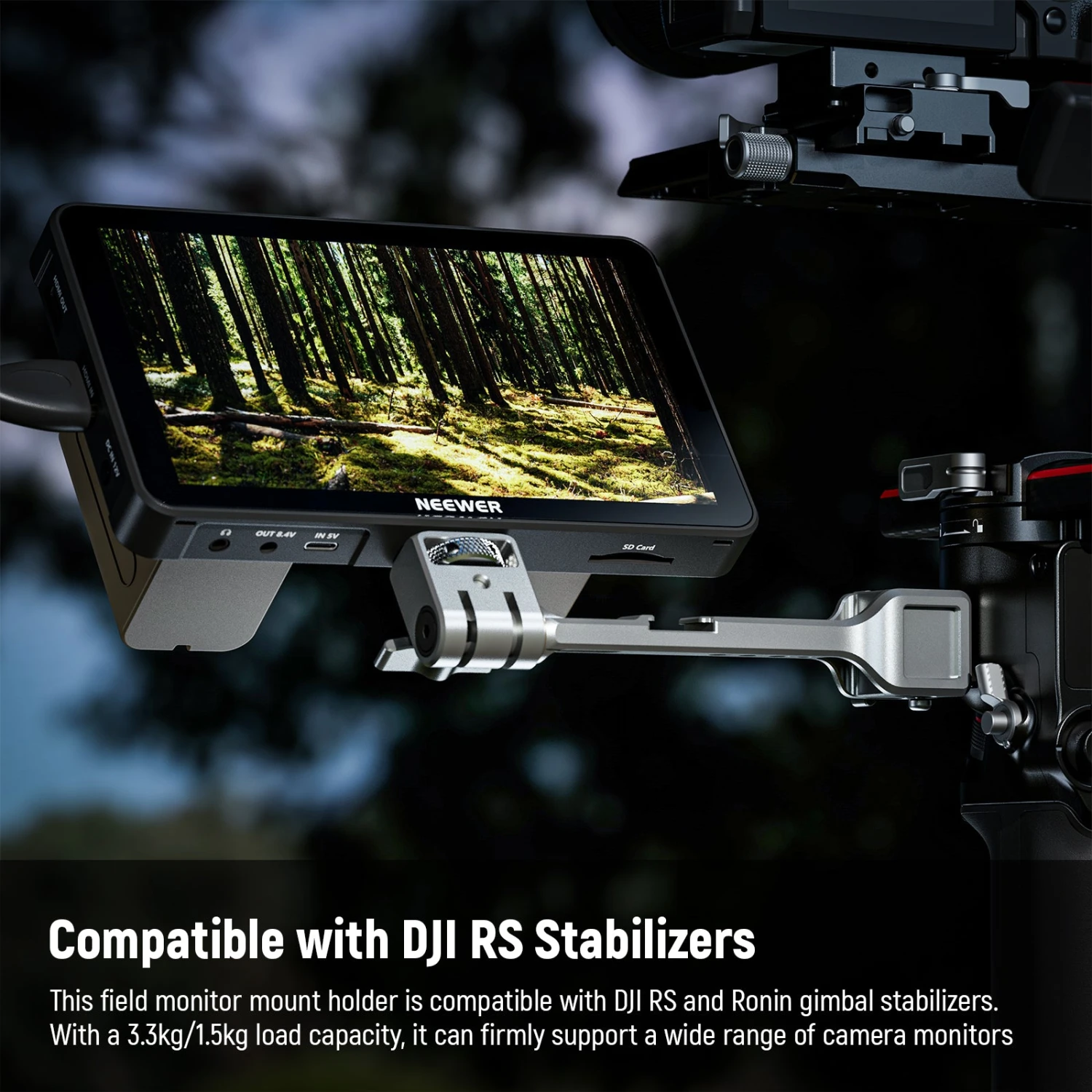 NEEWER GA021 360° Rotatable NATO Monitor Mount For RS/Ronin Gimbal 2 NEEWER GA021 360° Rotatable NATO Monitor Mount For RS/Ronin Gimbal - Image 2