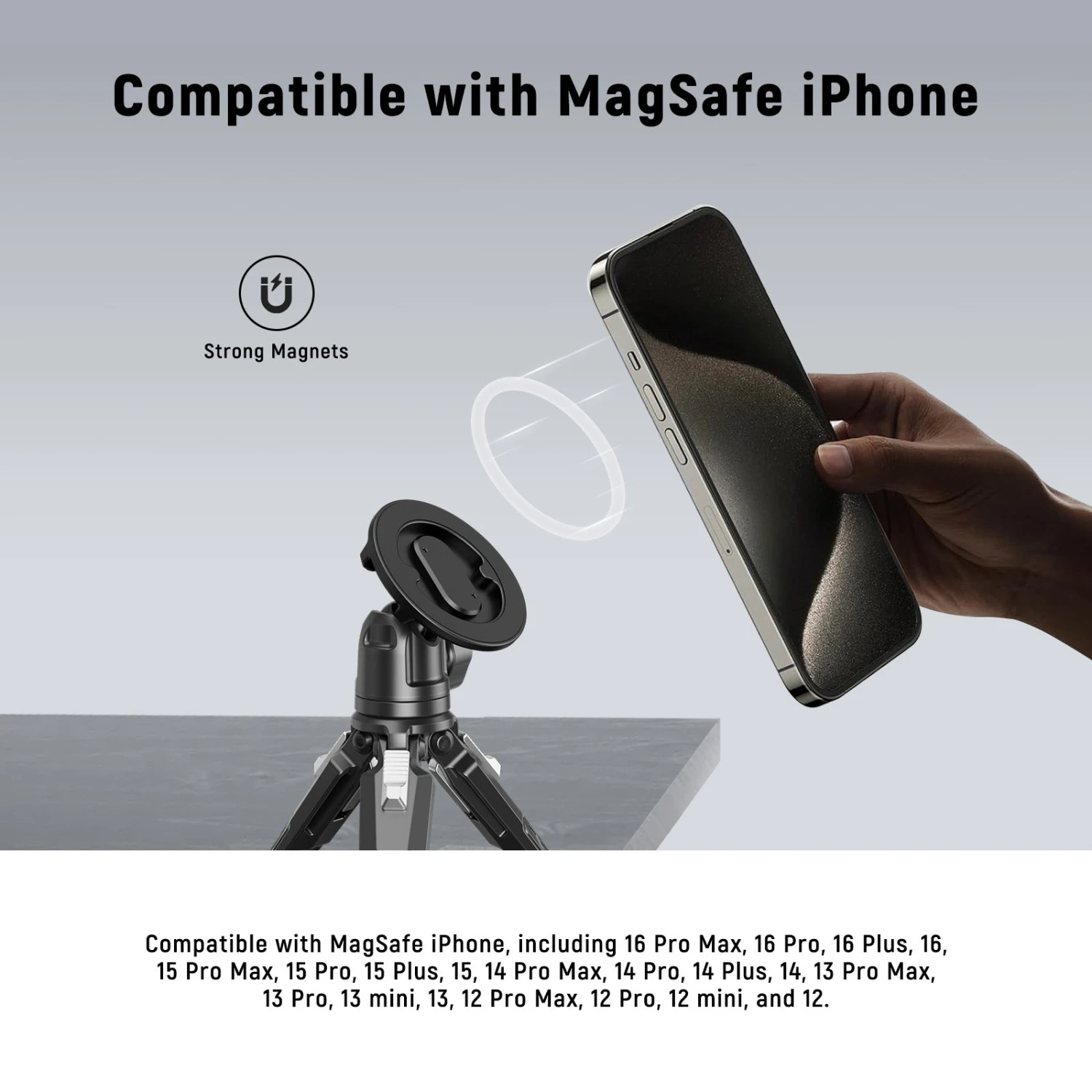 NEEWER PA070 Magnetic Phone Tripod Mount 2 NEEWER PA070 Magnetic Phone Tripod Mount - Image 2