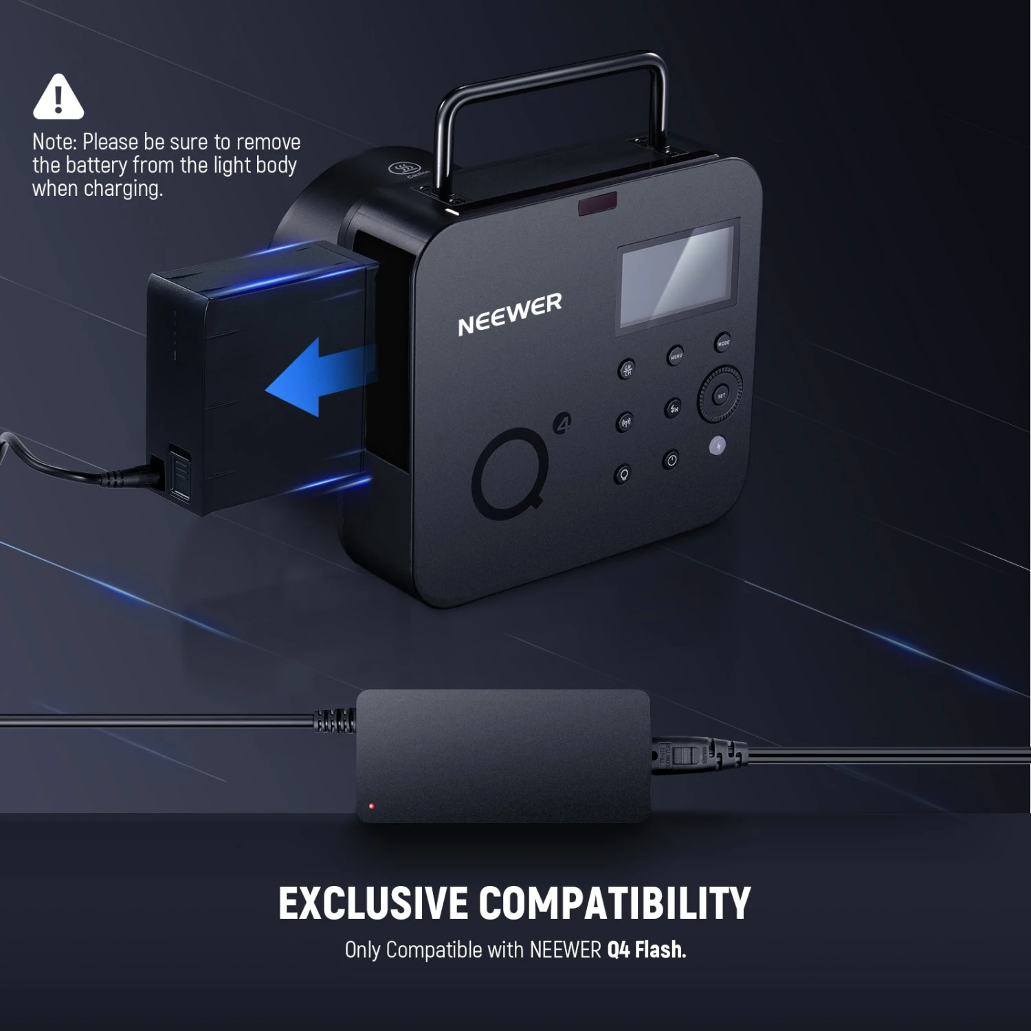 NEEWER NC-Q4 Q4 Power Adapter And Power Cord Set 2 NEEWER NC-Q4 Q4 Power Adapter And Power Cord Set - Image 2