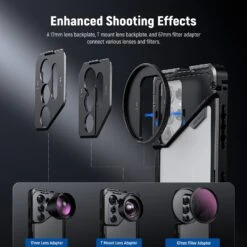 NEEWER PA082 Phone Cage For SAMSUNG S25 Ultra With 67mm Filter/17mm/T Mount Adapters -Photography Equipment 2 9b375da7 ad12 4a67 b3c9 7d46083be6e1