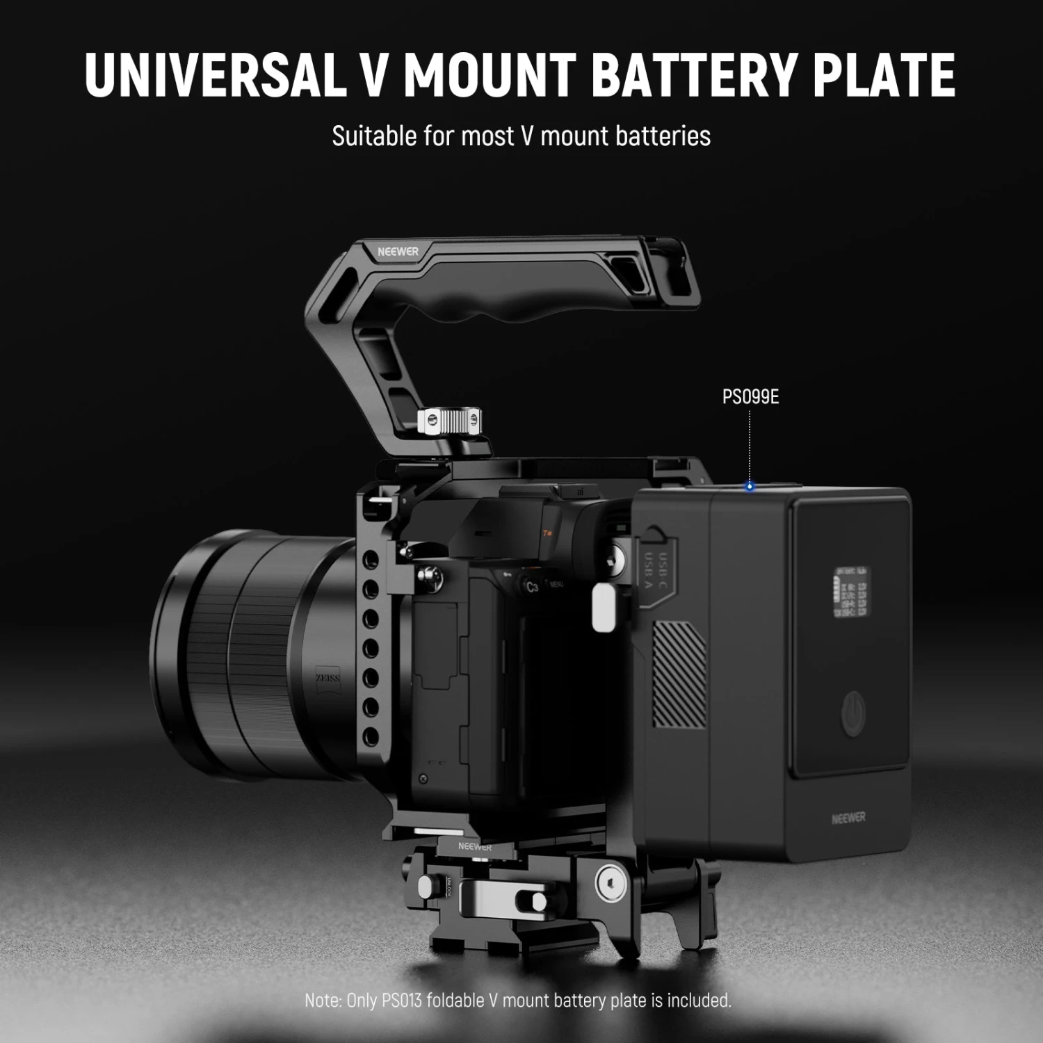 NEEWER PS013 Foldable V Mount Battery Plate With Arca Type QR Plate 2 NEEWER PS013 Foldable V Mount Battery Plate With Arca Type QR Plate - Image 2