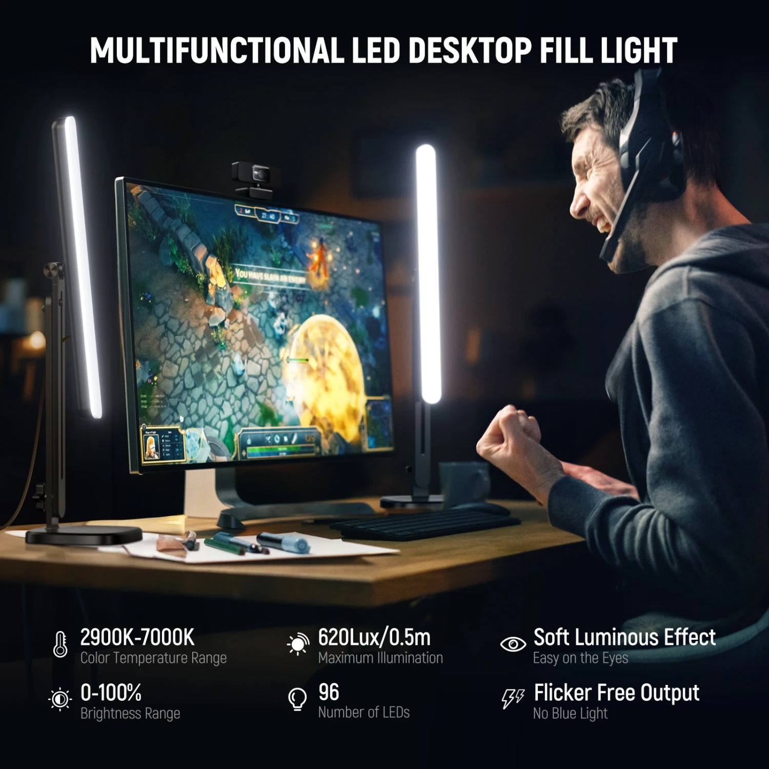 NEEWER TL40 LED Streaming Light Bar Light 2 NEEWER TL40 LED Streaming Light Bar Light - Image 2