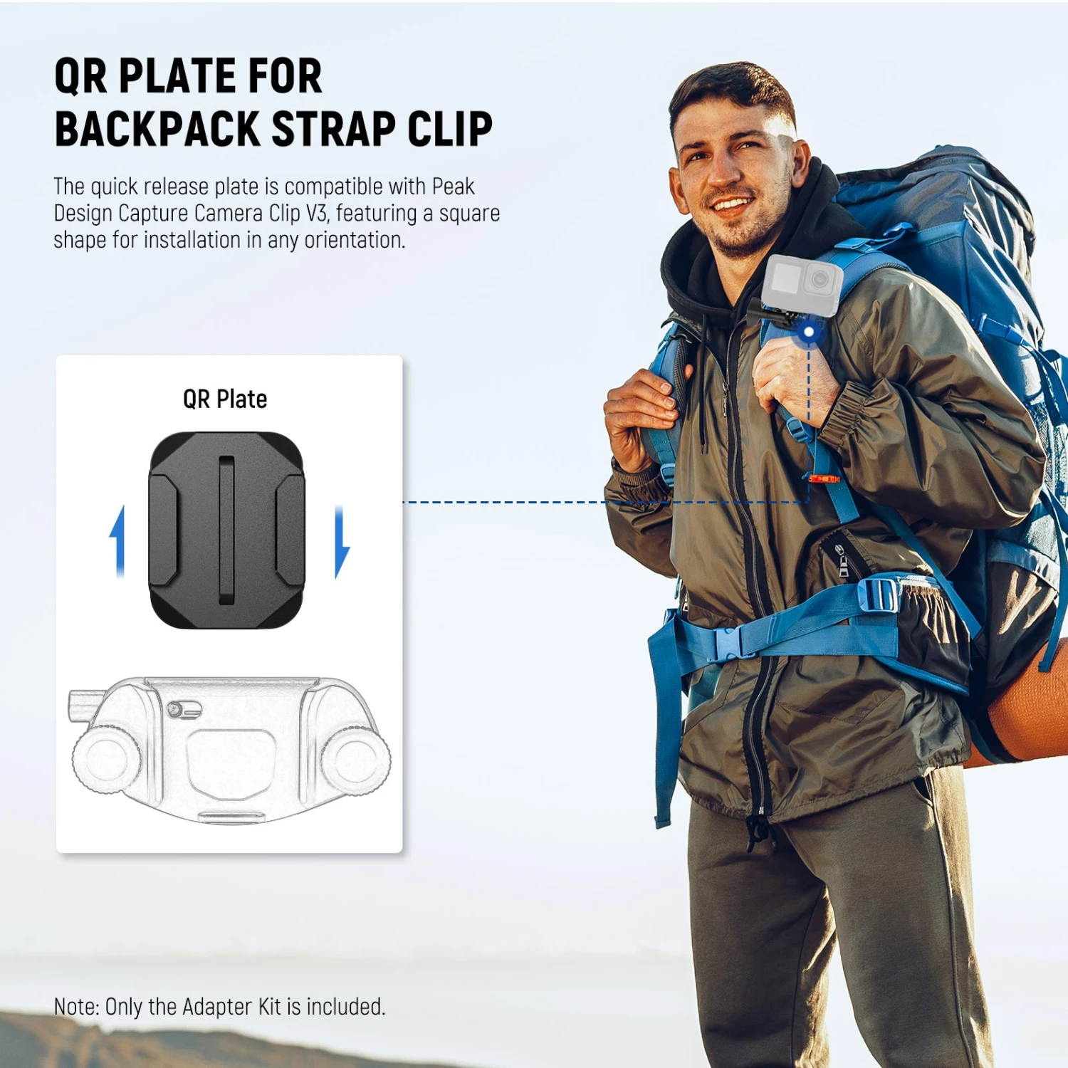 NEEWER QR016 Backpack Strap Mount Adapter Kit 2 NEEWER QR016 Backpack Strap Mount Adapter Kit - Image 2