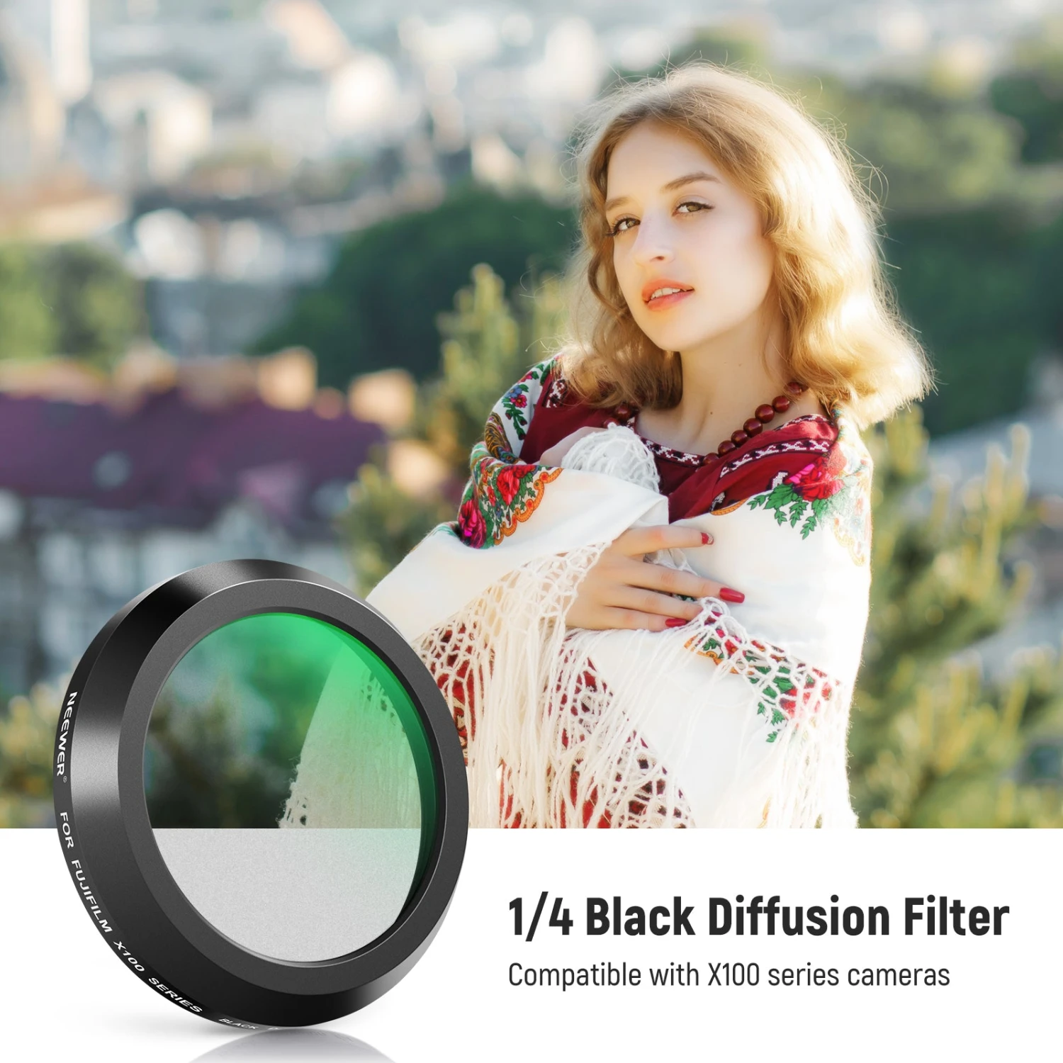 NEEWER Black Diffusion 1/4 Lens Filter For Fujifilm X100 Series Cameras 2 NEEWER Black Diffusion 1/4 Lens Filter For Fujifilm X100 Series Cameras - Image 2