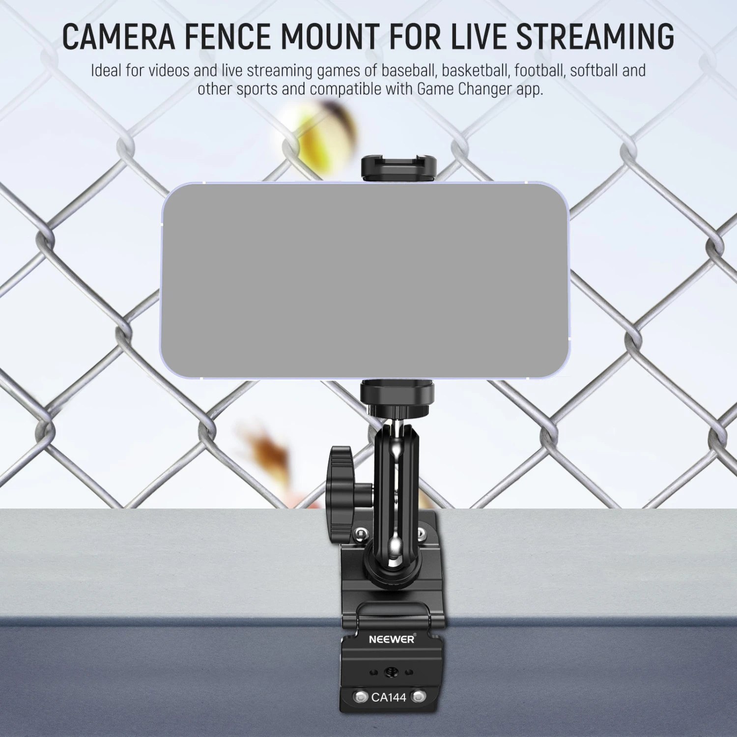 NEEWER CA144 Magnetic Fence Mount For Action Camera 2 NEEWER CA144 Magnetic Fence Mount For Action Camera - Image 2