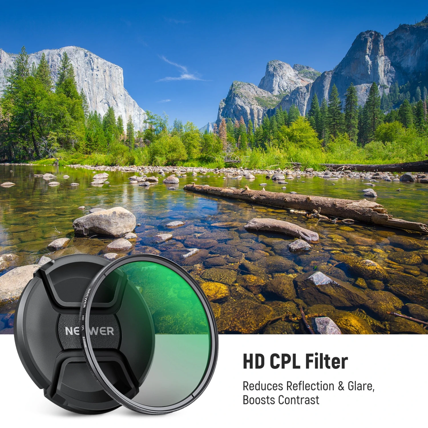 NEEWER CPL Filter With Lens Cap 2 NEEWER CPL Filter With Lens Cap - Image 2