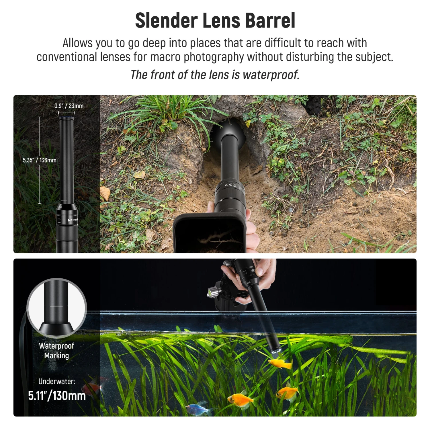 NEEWER LS-63 109° 16mm 4X Macro Probe Lens With 17mm Thread 2 NEEWER LS-63 109° 16mm 4X Macro Probe Lens With 17mm Thread - Image 2