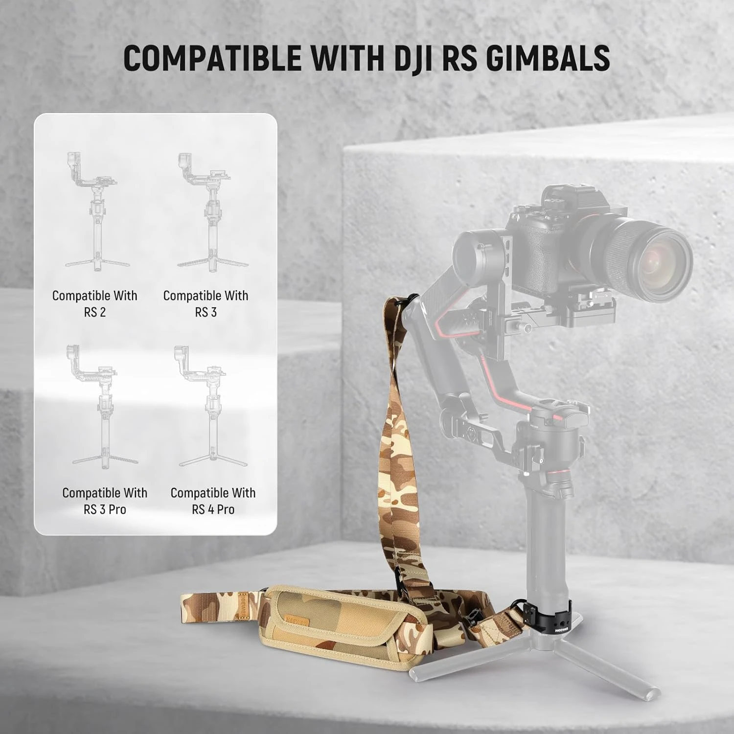 NEEWER GA016 Shoulder Strap For DJI Sling Handle RS4 RS4 Pro RS3 RS3 Pro 2 NEEWER GA016 Shoulder Strap For DJI Sling Handle RS4 RS4 Pro RS3 RS3 Pro - Image 2