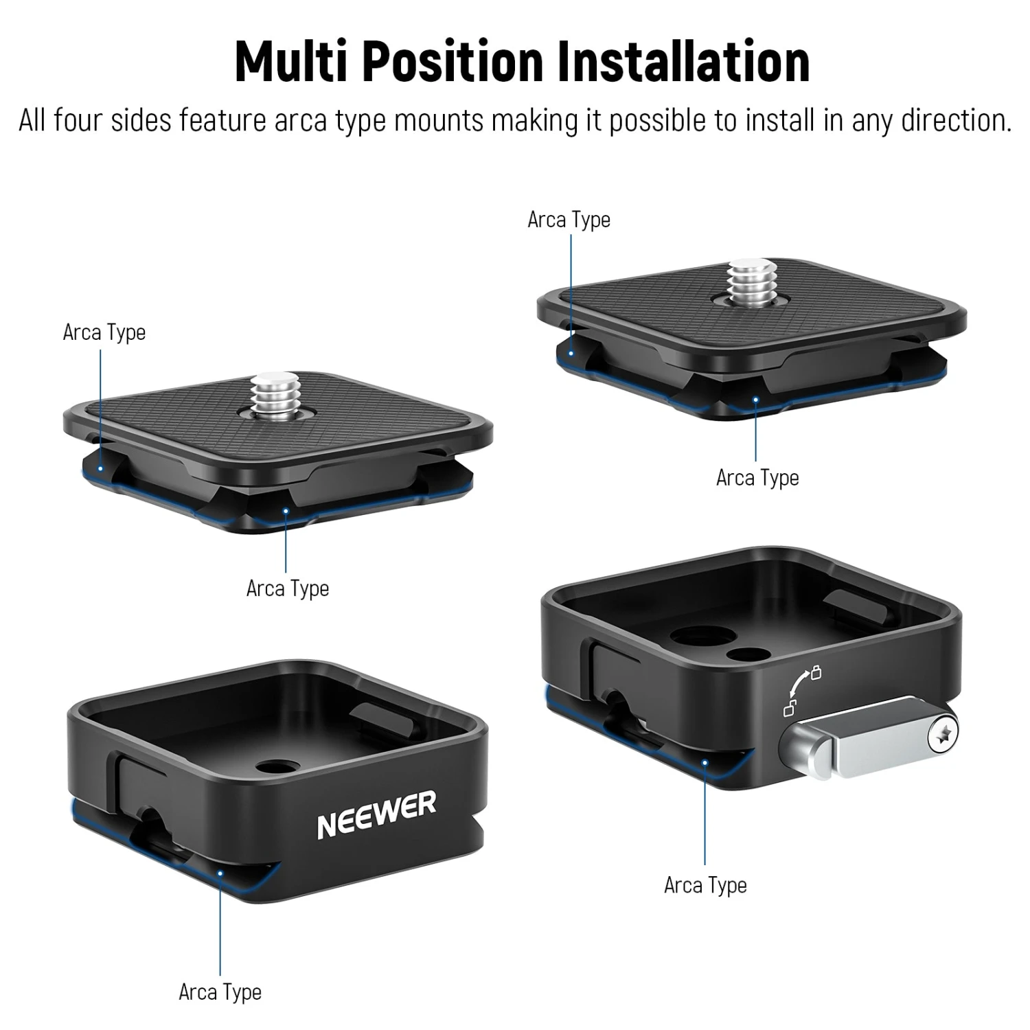 NEEWER CA009 Arca Type Quick Release Plate Kit 2 NEEWER CA009 Arca Type Quick Release Plate Kit - Image 2