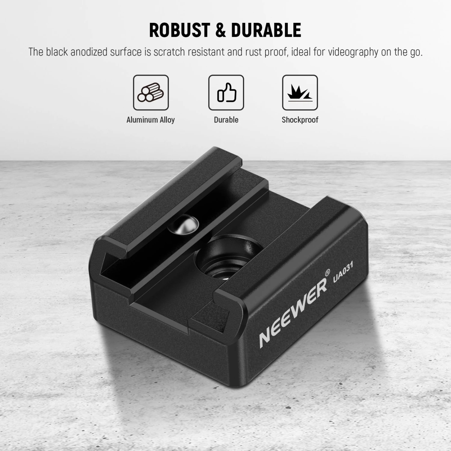 NEEWER UA031 2 Pack Cold Shoe Mount Adapter 5 NEEWER UA031 2 Pack Cold Shoe Mount Adapter - Image 5