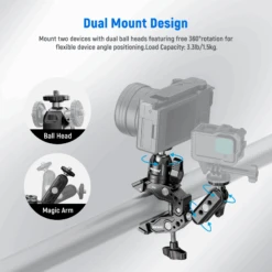 NEEWER ST85 Super Clamp With 3" Dual Ballhead Magic Arm 10 NEEWER ST85 Super Clamp With 3" Dual Ballhead Magic Arm -Photography Equipment 33000058 2 76c2f55e e47f 4268 bd23 27ce78deade6