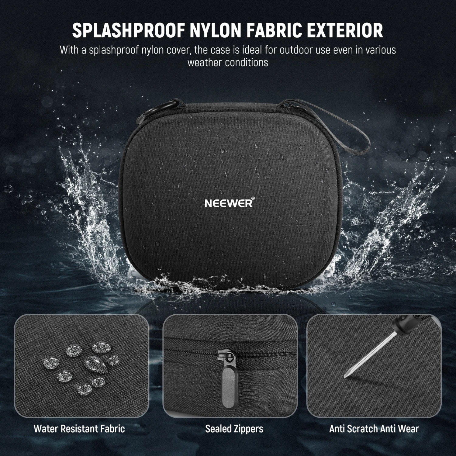 NEEWER PB9 Splashproof Shockproof Storage Hard Case For DJI NEO 3 NEEWER PB9 Splashproof Shockproof Storage Hard Case For DJI NEO - Image 3