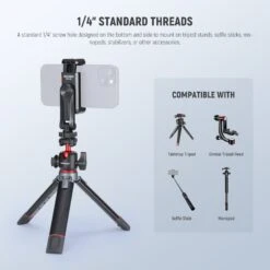 NEEWER BASICS SP-10 Phone Tripod Mount Holder With 1/4" Thread & Cold Shoe 10 NEEWER BASICS SP-10 Phone Tripod Mount Holder With 1/4" Thread & Cold Shoe -Photography Equipment 3 1dc36273 8ed9 4c60 819a 0cbd6da24d2a