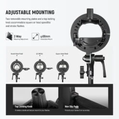 NEEWER CRB1 S Type Bowens Mount Bracket Holder For Round Square Head Flash 10 NEEWER CRB1 S Type Bowens Mount Bracket Holder For Round Square Head Flash -Photography Equipment 3 21026ade 46dd 49a8 a245 659540282995