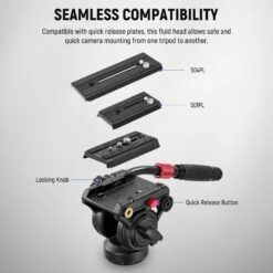 NEEWER GM001 Metal Heavy Duty Video Tripod Fluid Head -Photography Equipment 3 29e2e4d1 7e55 4f5e a9e6 70e31a92f8cc