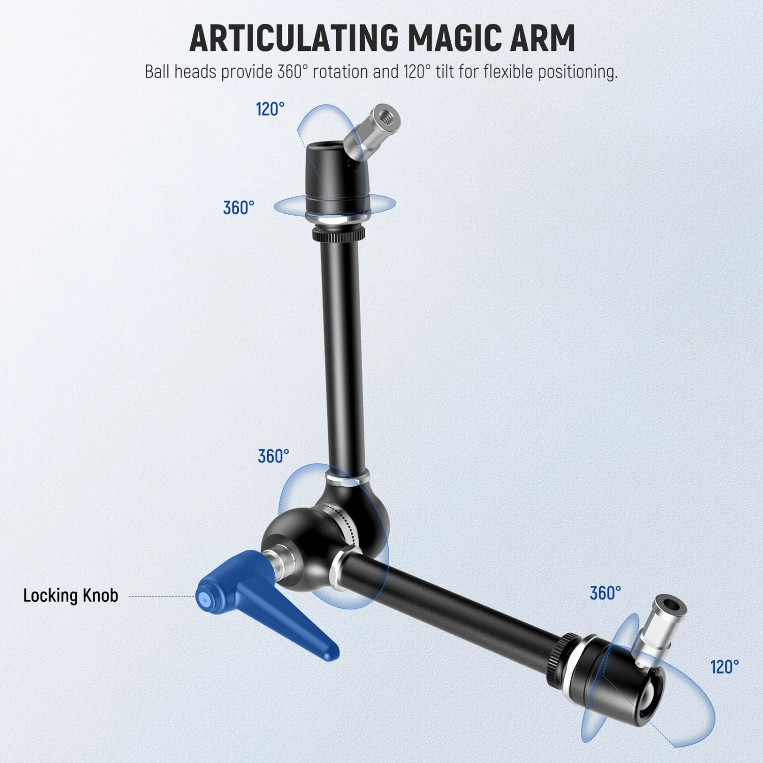 NEEWER UA018 21" Magic Arm Camera Mount With Super Clamp 3 NEEWER UA018 21" Magic Arm Camera Mount With Super Clamp - Image 3