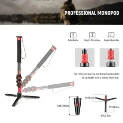 NEEWER TP71 71.6" Pro Carbon Fiber Camera Monopod 28 NEEWER TP71 71.6" Pro Carbon Fiber Camera Monopod -Photography Equipment 3 31d90c43 cbc7 4ee3 b5aa 92970f1e0f34